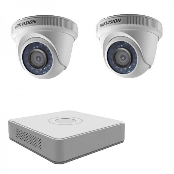 Комплект с 2 HD вътрешни камери + HD ДВР Hikvision