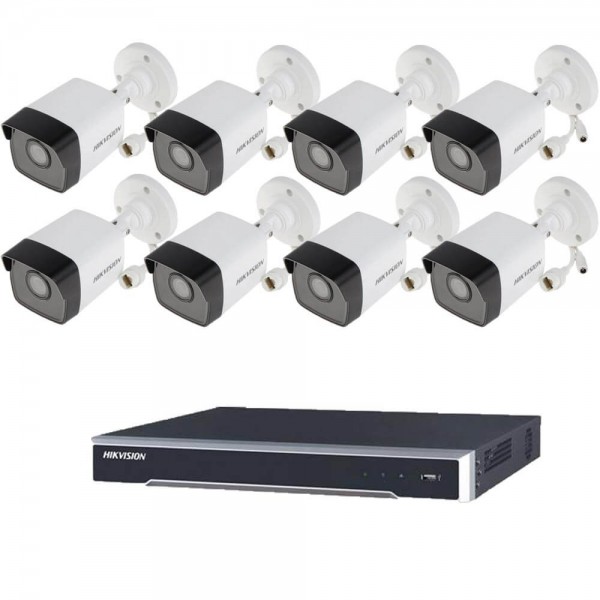 3MP IP комплект с 8 камери за видеонаблюдение