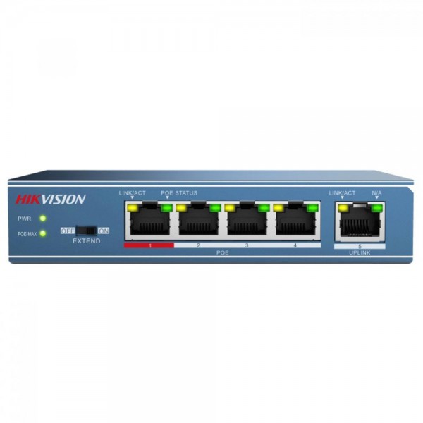 5-портов суич Hikvision DS-3E0105P-E