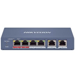 6-портов Smart PoE суич Hikvision DS-3E1106HP-EI
