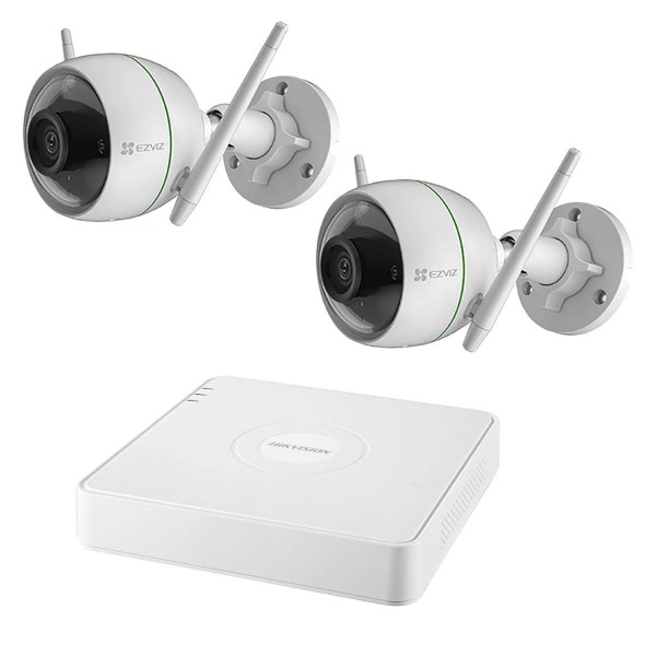 Комплект 2 Wi-Fi камери и Hikvision рекордер