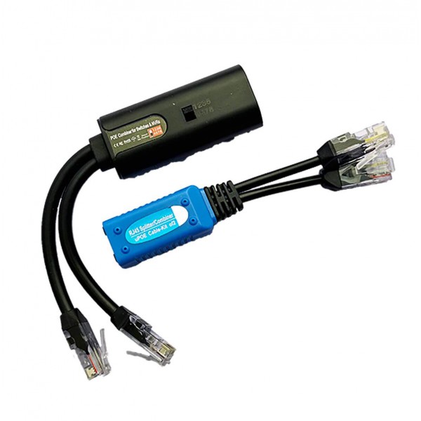 PoE сплитер за видео и PoE от 2 камери по 1 FTP
