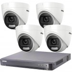 Комплект 4 камери 2MP, ColorVu + DVR Hikvision