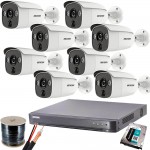 Full HD система 8 камери и DVR Hikvision с всичко нужно