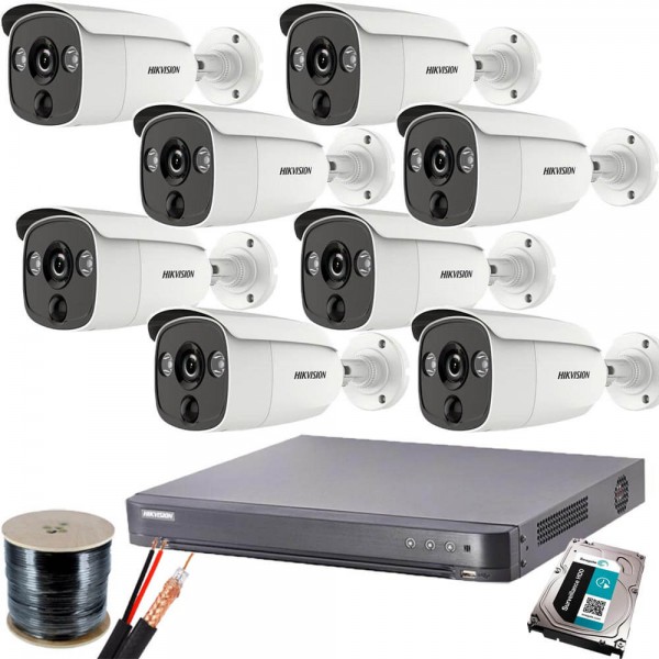 Full HD система 8 камери и DVR Hikvision с всичко нужно