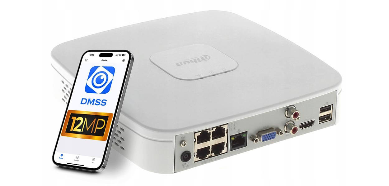 Dahua NVR2104-P-S3 – 4-канален IP видеорекордер с PoE и поддръжка на 12MP резолюция