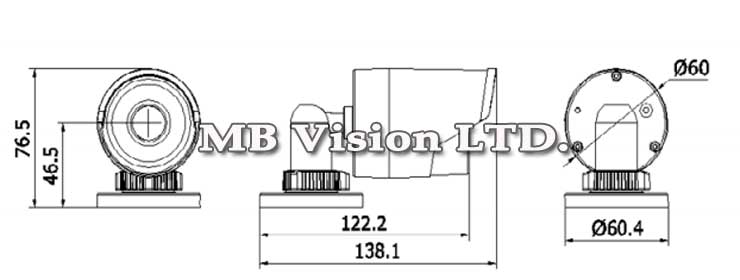 Размер Hikvision, 1.3MP с IR до 30m DS-2CD2010-I