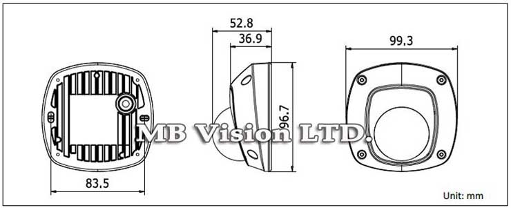 Размери на ИП камера Hikvision DS-2CD2512F-IS